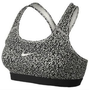 NIKE Dri Fit Black And White Racer Back Bra Top Size XL